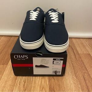 CHAPS Men’s Sneakers – Navy Blue & White Size 12 M New in Box
